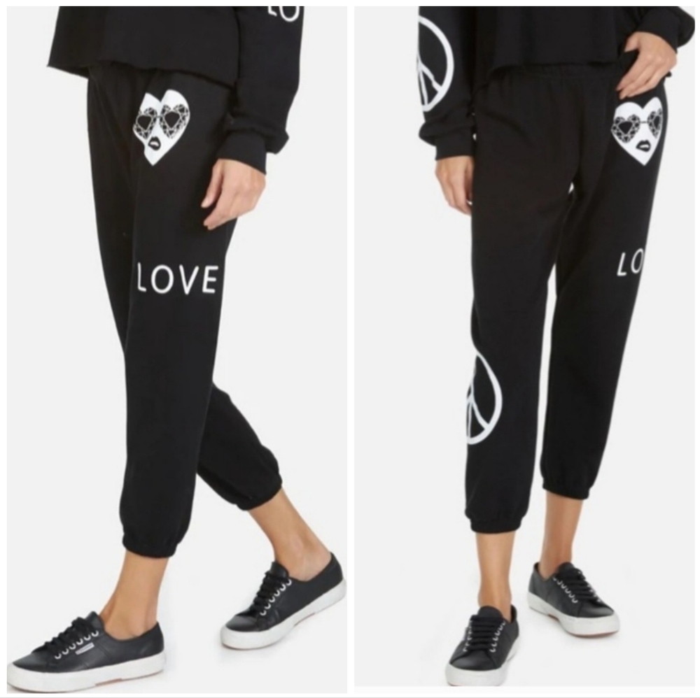 Lauren Moshi Alana Bling Heart joggers